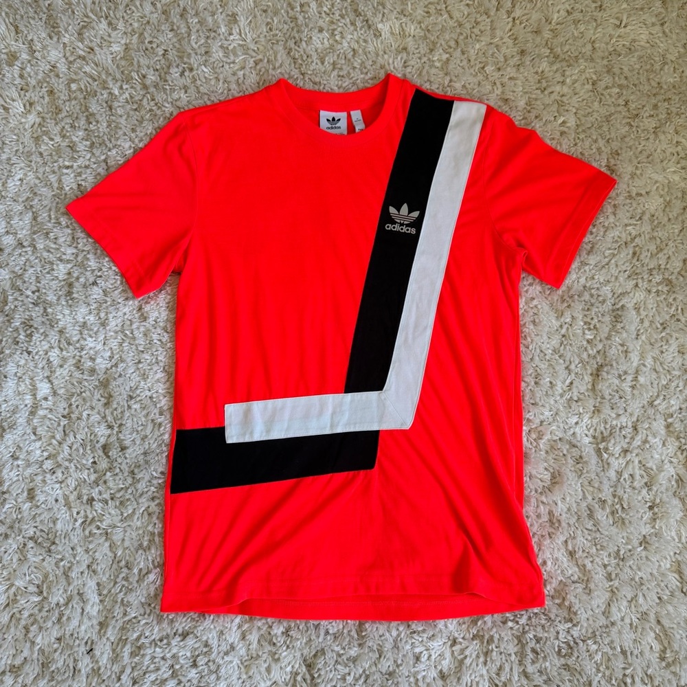 adidas Originals Men's BR8 T-Shirt Solar Red Orange Black White CZ6106 M